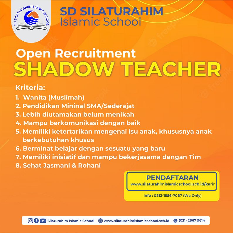 lowongan kerja guru shadow teacher