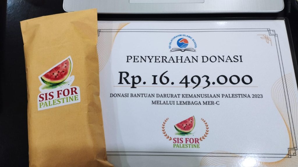 SD Silaturahim Islamic School Serahkan Donasi Rp 16,4 Juta untuk Palestina